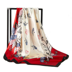 Large Satin Head Scarf For Women Silk Neck Hair Wrap