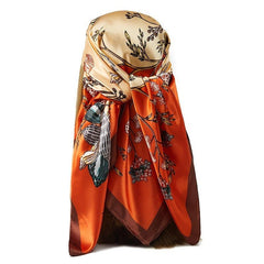 Large Satin Head Scarf For Women Silk Neck Hair Wrap