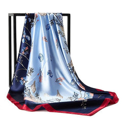 Large Satin Head Scarf For Women Silk Neck Hair Wrap