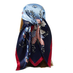 Large Satin Head Scarf For Women Silk Neck Hair Wrap
