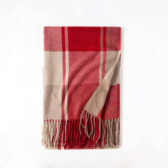 Wool Fringe Throw Blanket All Season Use Sofa Couch Camping Bed