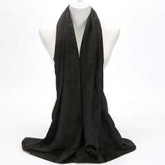 Solid Satin Scarf Silk Head Scarf Shawl Women Casual Windproof