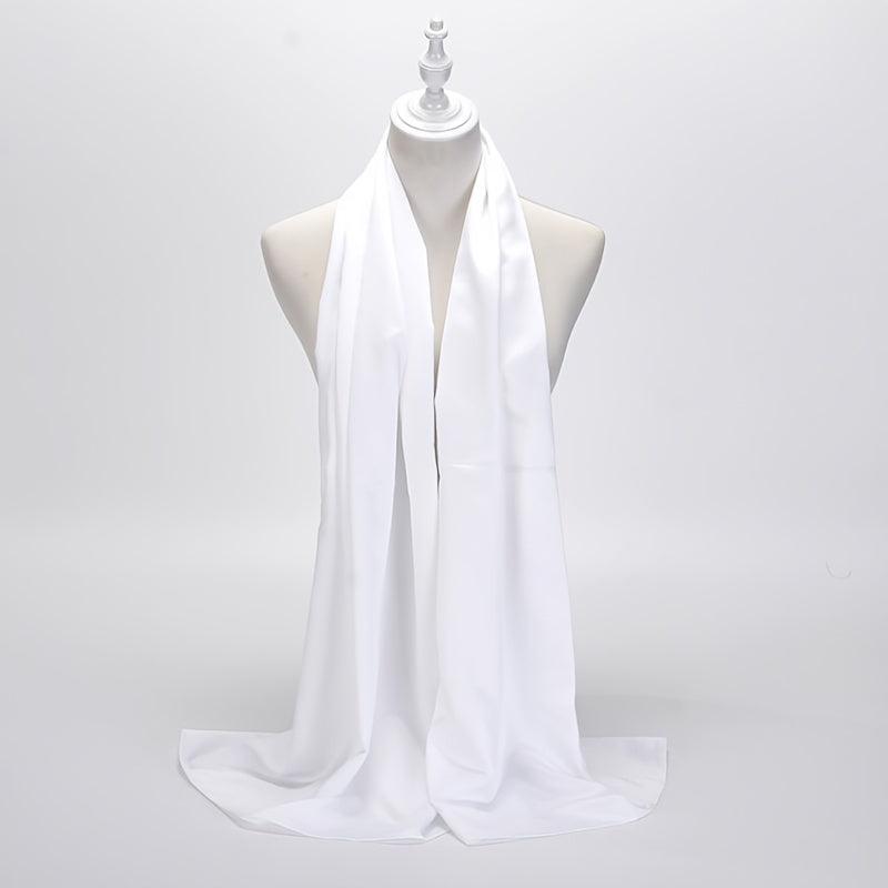 Solid Satin Scarf Silk Head Scarf Shawl Women Casual Windproof