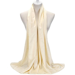 Solid Satin Scarf Silk Head Scarf Shawl Women Casual Windproof