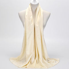 Solid Satin Scarf Silk Head Scarf Shawl Women Casual Windproof