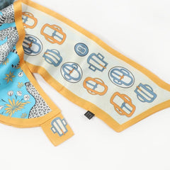 Animal Pattern Neck Scarf Small Shawl Hair Wrap Ribbon Scarf for Women