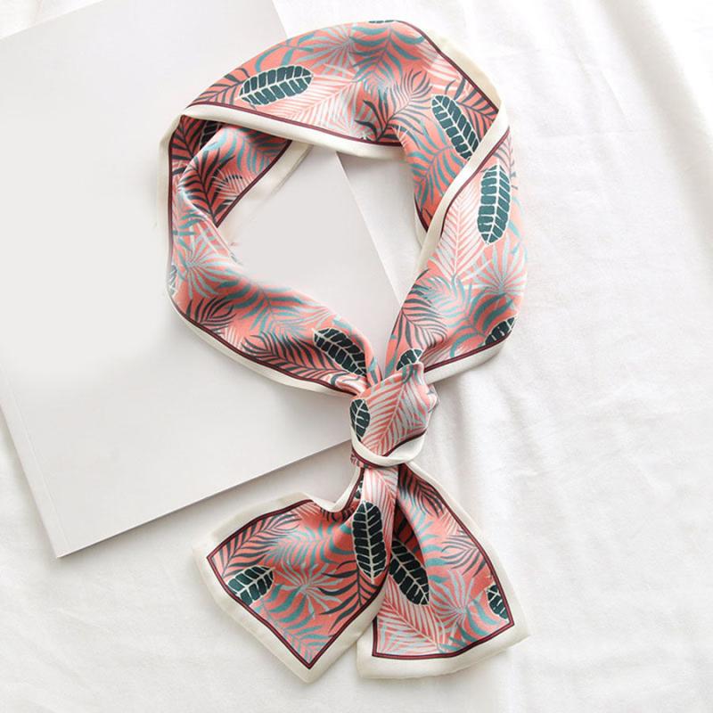 Classic Print Skinny Scarf Long Ribbon Neckerchief for Women