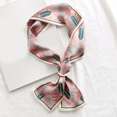 Classic Print Skinny Scarf Long Ribbon Neckerchief for Women