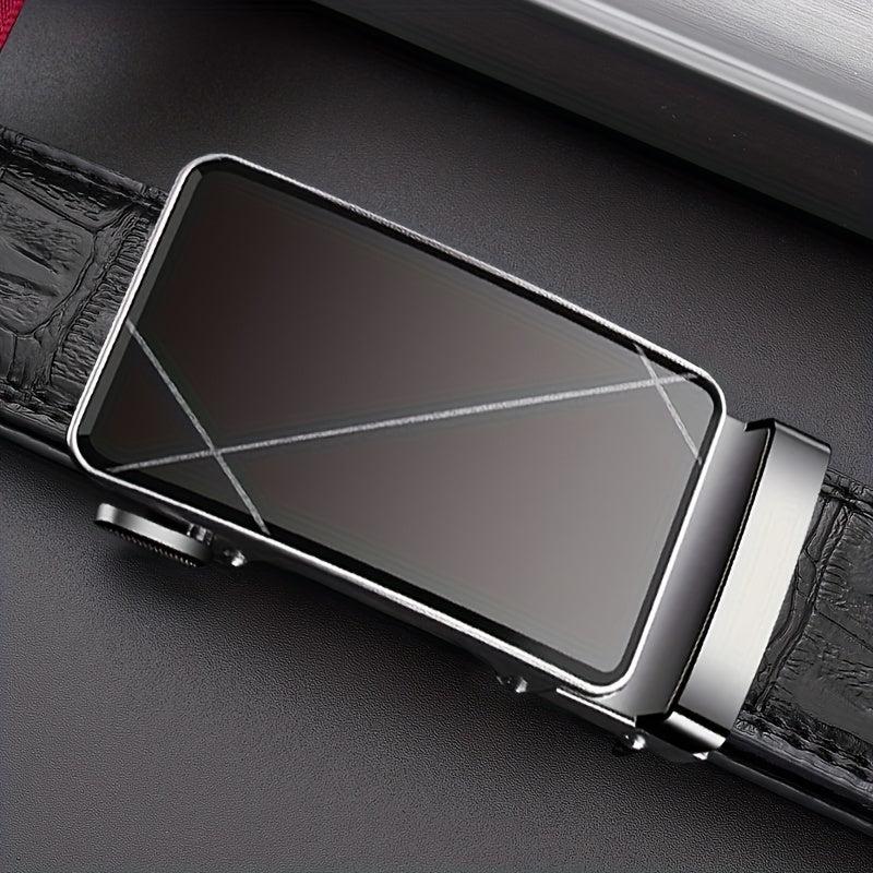 Men's Automatic Buckle Business Belt for Business Husbands