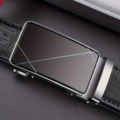 Men's Automatic Buckle Business Belt for Business Husbands