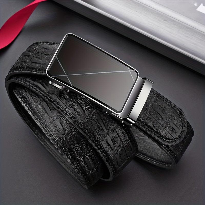 Men's Automatic Buckle Business Belt for Business Husbands