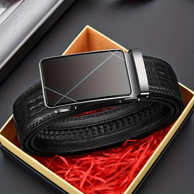 Men's Automatic Buckle Business Belt for Business Husbands