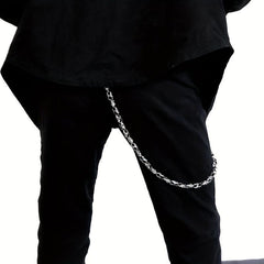 Punk Style Belt With Skull Chain For Men