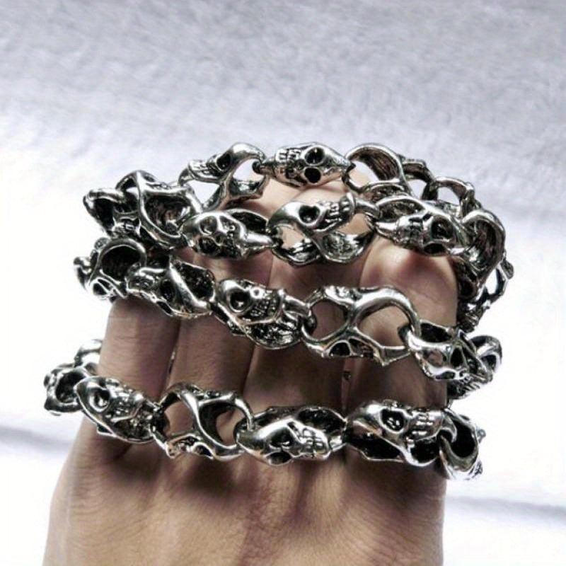 Punk Style Belt With Skull Chain For Men