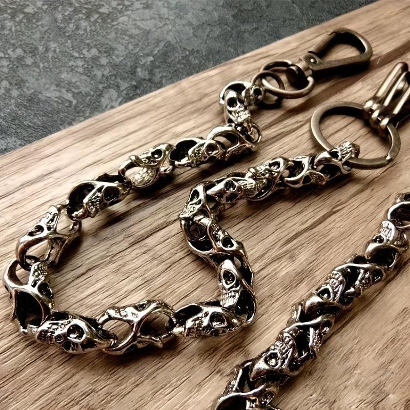 Punk Style Belt With Skull Chain For Men