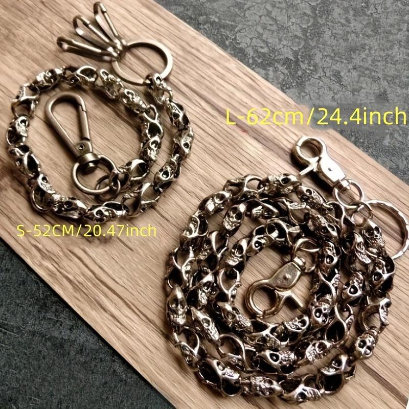 Punk Style Belt With Skull Chain For Men
