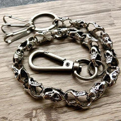 Punk Style Belt With Skull Chain For Men
