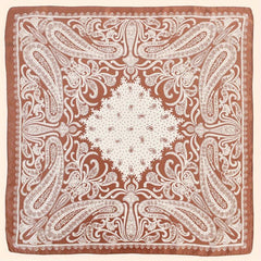 Boho Paisley Printed Square Scarf Silk Feeling Headscarf 70x70cm