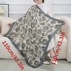 Graphic Bandana Silk Scarf Casual Shawl Wrap For Summer Beach