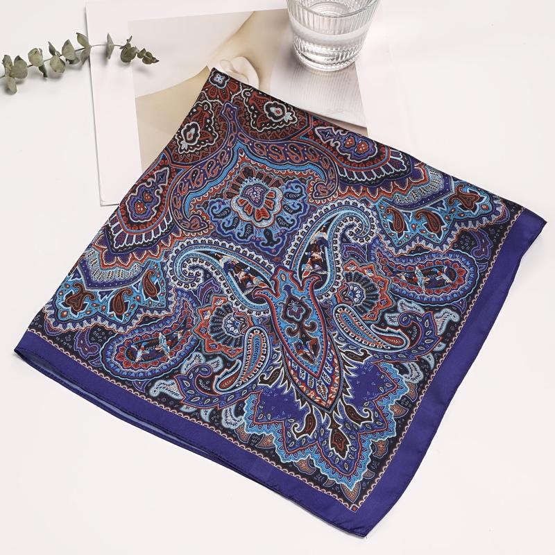 Women's Satin Square Scarf Silk Neckerchief Accessory