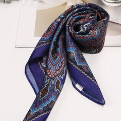 Women's Satin Square Scarf Silk Neckerchief Accessory