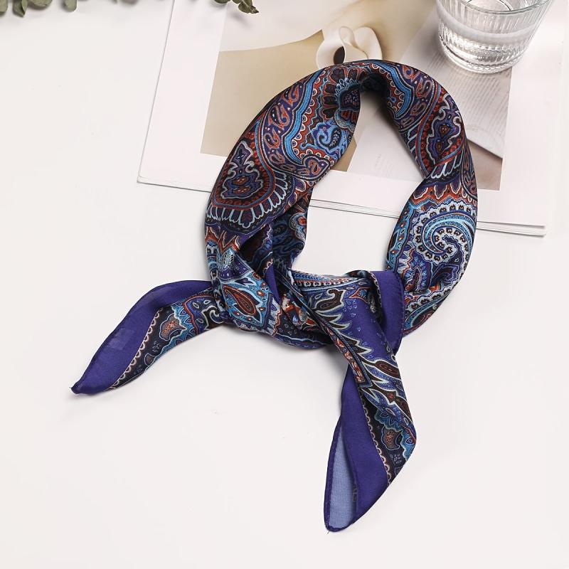 Women's Satin Square Scarf Silk Neckerchief Accessory
