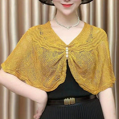 Sun-proof Knit Lace Shawl for Evening Party Dress Wedding