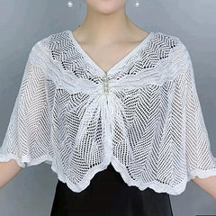 Sun-proof Knit Lace Shawl for Evening Party Dress Wedding