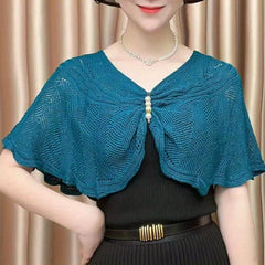 Sun-proof Knit Lace Shawl for Evening Party Dress Wedding