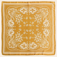 Paisley Print Square Scarf Silk Shawl Bandana Head Wraps Neckerchief