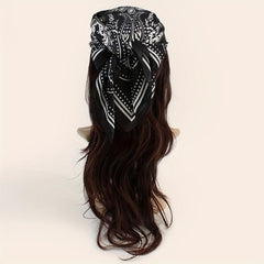 Paisley Print Square Scarf Silk Shawl Bandana Head Wraps Neckerchief