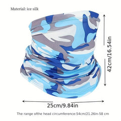 Unisex Neck Gaiter Sunproof Ice Silk Face Covering Breathable Mask