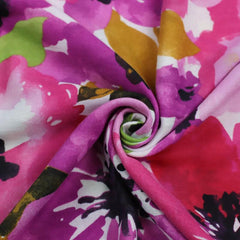 Red Flower Print Tassel Scarf Boho Shawl Casual Windproof Head Wrap