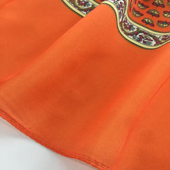 Retro Silk Scarf Small Hair Band Professional Square Scarf Head Scarf