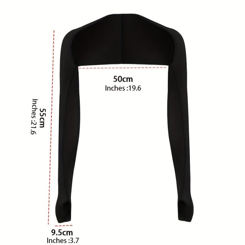 Women's Outdoor Arm Sleeve Shawl Cuff Gloves Solid Elastic Golf Shawl