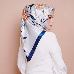 Satin Square Scarf Silk Large Neckerchief Accessory
