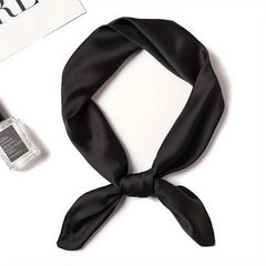 Solid Satin Silk 23 6 Square Scarf Lightweight Silk Neck Scarfs