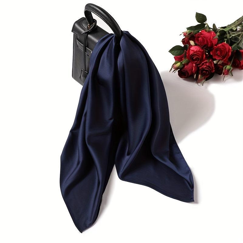Solid Satin Silk 23 6 Square Scarf Lightweight Silk Neck Scarfs