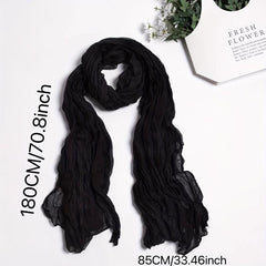 Vintage Crinkle Scarf Distressed Tie Dye Warm Shawls Neckerchief