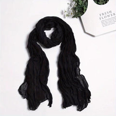 Vintage Crinkle Scarf Distressed Tie Dye Warm Shawls Neckerchief