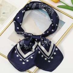 Floral Pattern Printed Vintage Scarves Small Headband Scarf Headscarf