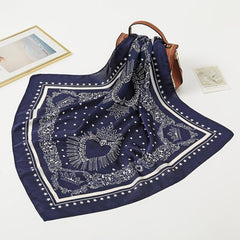 Floral Pattern Printed Vintage Scarves Small Headband Scarf Headscarf