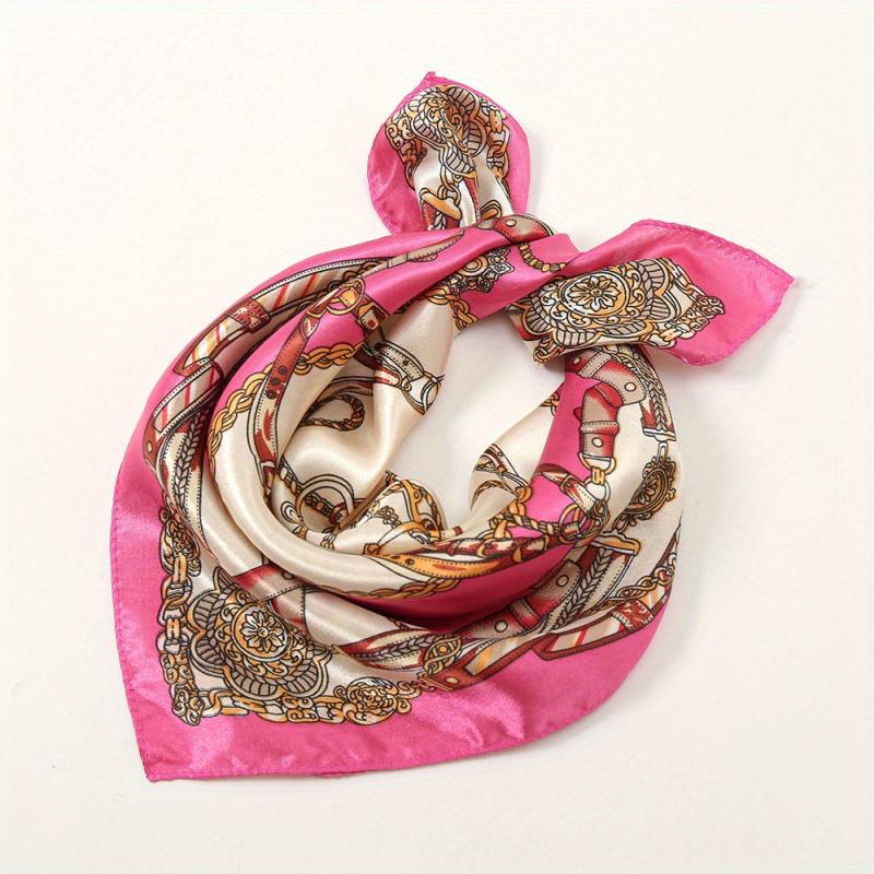 Silk Neckerchief Scarf Head Wrap Headband Bag Handle Charm