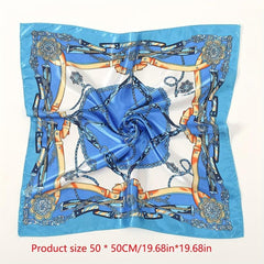 Silk Neckerchief Scarf Head Wrap Headband Bag Handle Charm