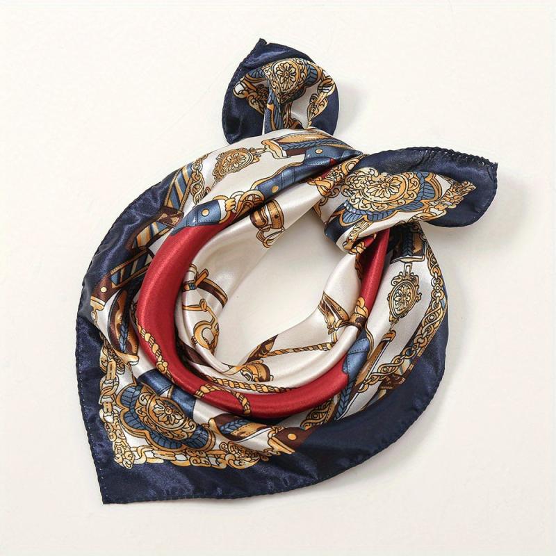 Silk Neckerchief Scarf Head Wrap Headband Bag Handle Charm