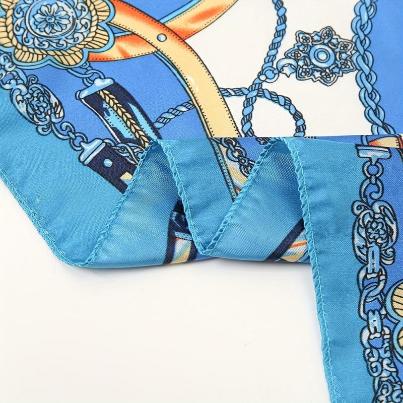 Silk Neckerchief Scarf Head Wrap Headband Bag Handle Charm