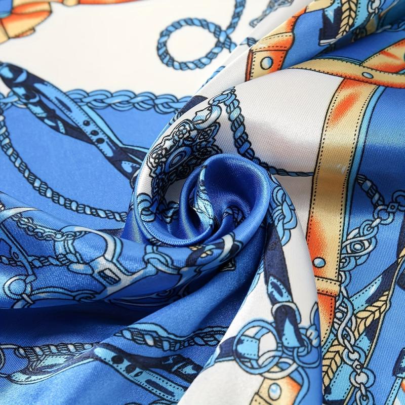 Silk Neckerchief Scarf Head Wrap Headband Bag Handle Charm