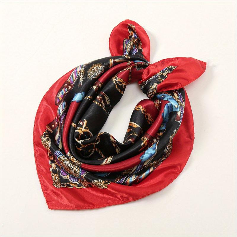 Silk Neckerchief Scarf Head Wrap Headband Bag Handle Charm