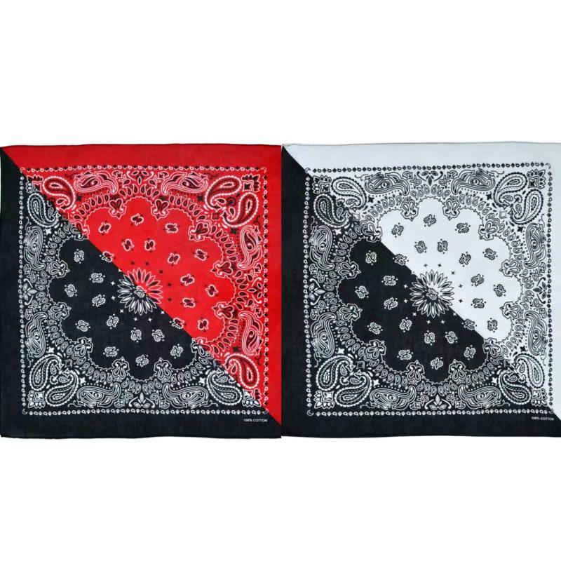 3pcs Paisley Print Square Scarf Classic Neckerchief Vintage Block Cowboy Bandana