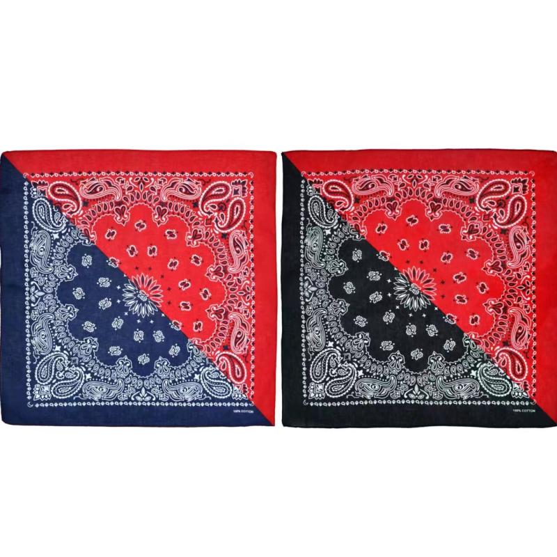 3pcs Paisley Print Square Scarf Classic Neckerchief Vintage Block Cowboy Bandana